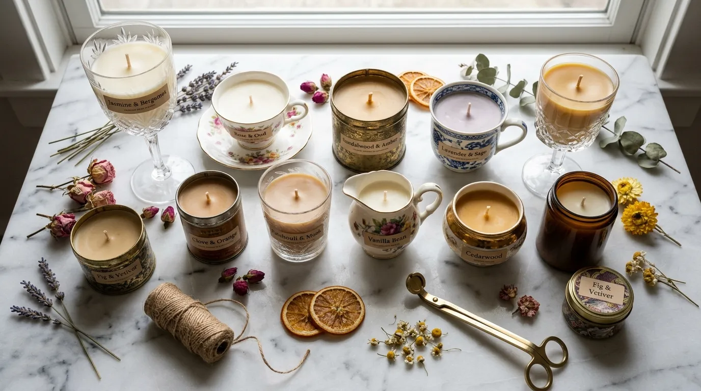 Luxury DIY Candles From Thrift Store Finds