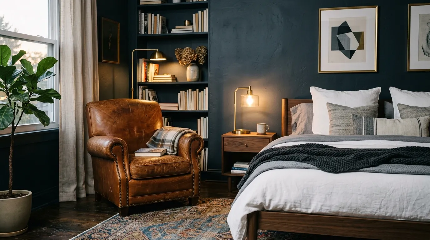 Moody Modern Vintage Bedroom Transformation Guide