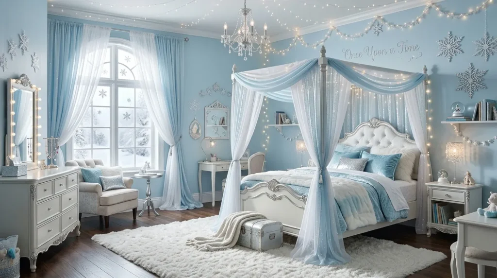10 Frozen Ice Blue Princess Bedroom Ideas