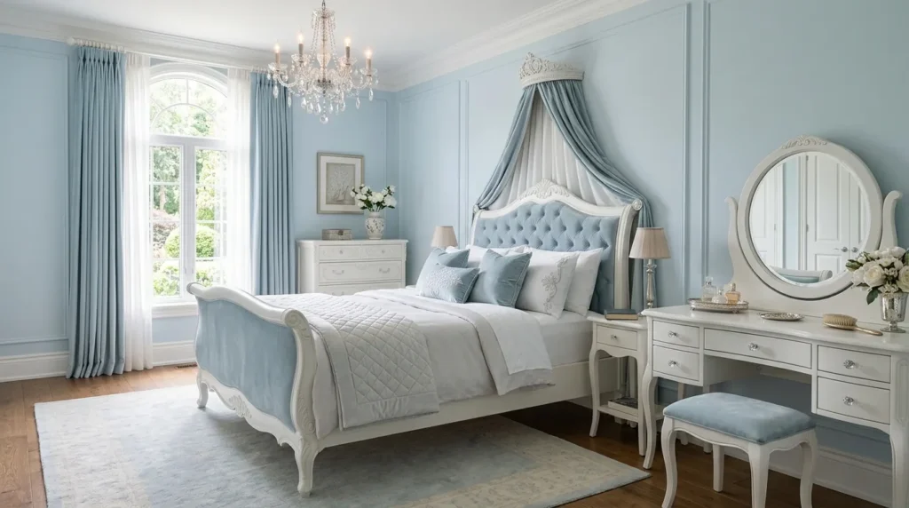 10 Frozen Ice Blue Princess Bedroom Ideas