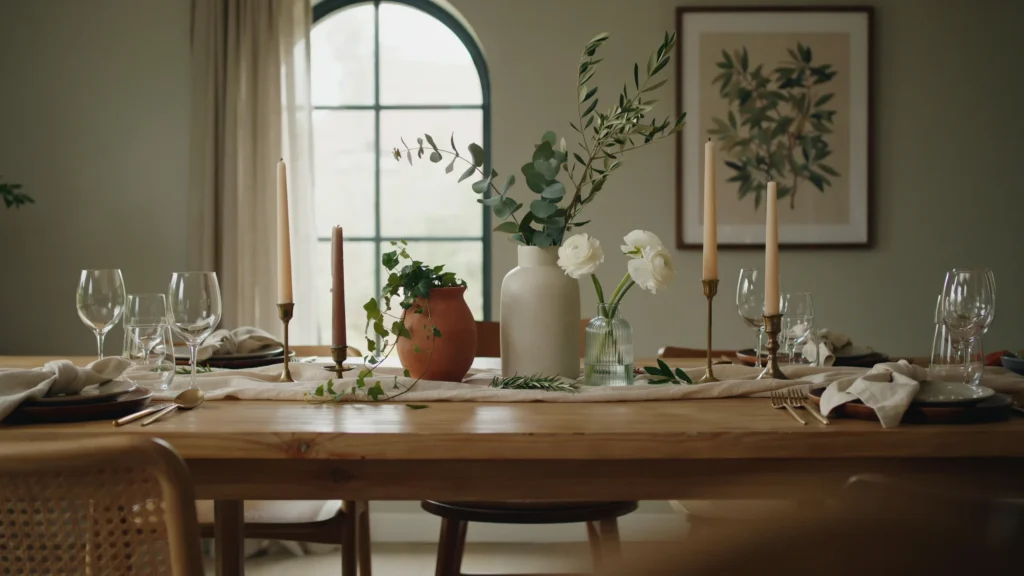 A dining table