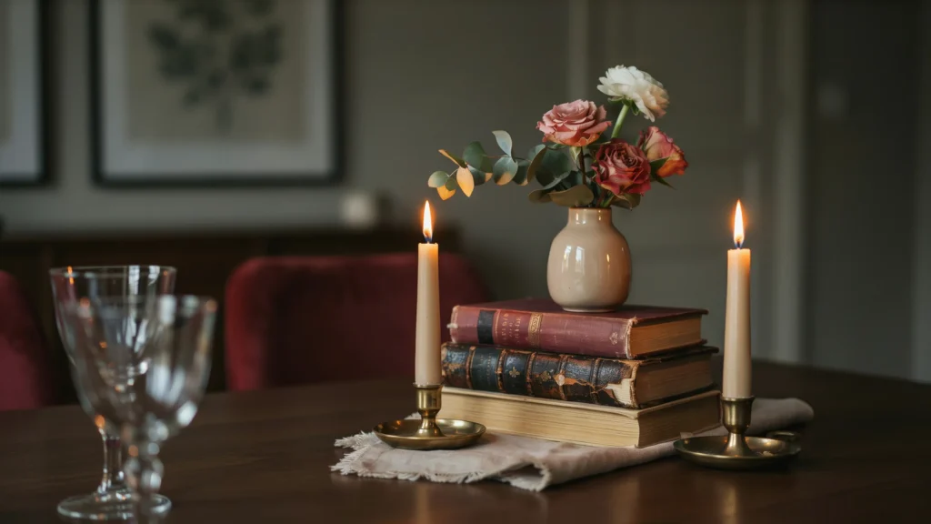 Anchor With a Vintage Book Stack