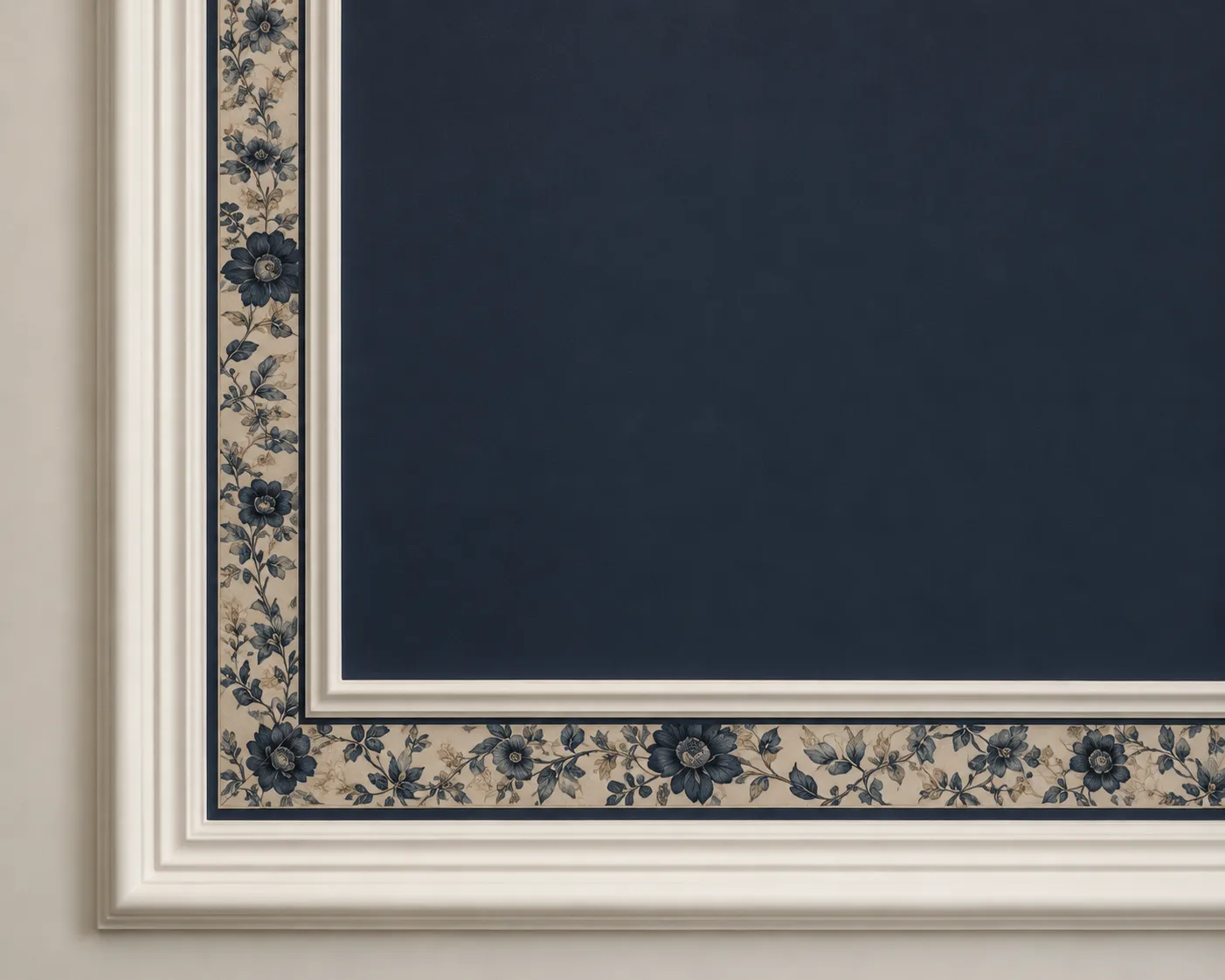 How to easily wallpaper inside picture frame molding