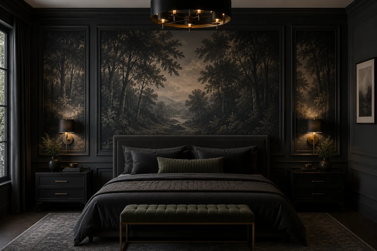 How to easily wallpaper inside picture frame molding