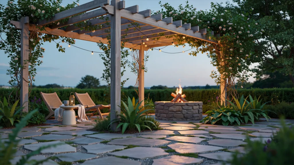 Combine a Pergola With a Fire Pit