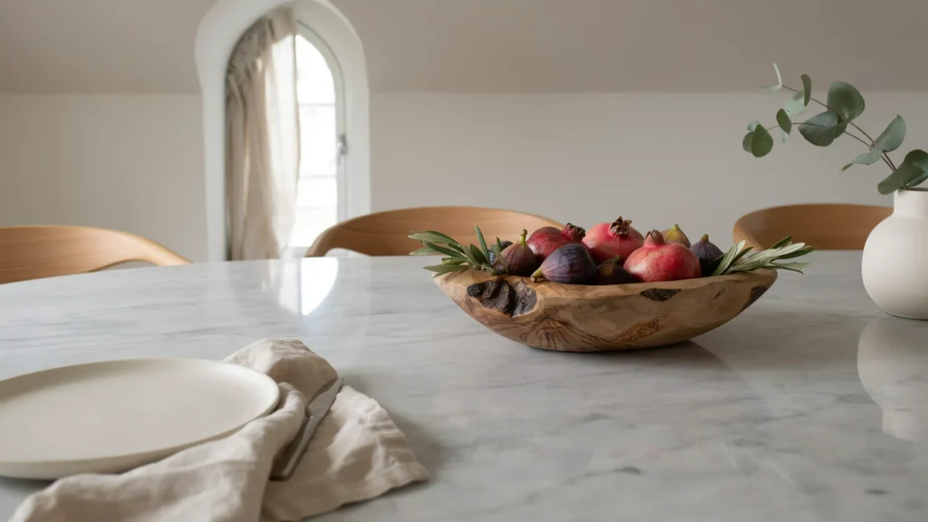 Contrast With an Organic Wood Bowl