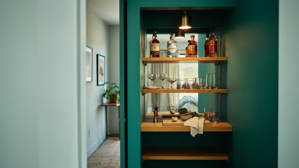 Convert an Unused Closet Into a Bar Nook