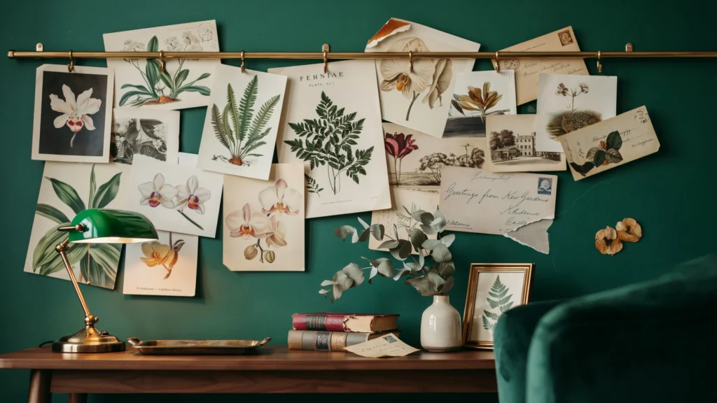 Create DIY Wallpaper With Prints or Postcards