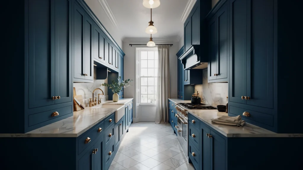Deep Navy Blue Cabinets