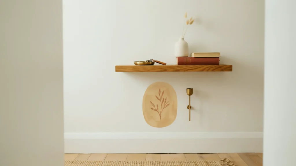 Floating Shelves with Artistic Details