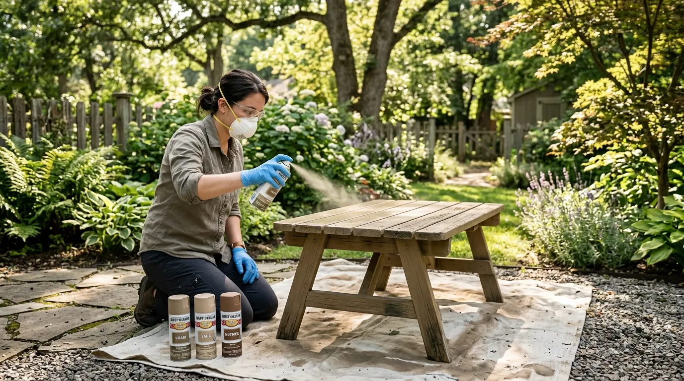 Easy DIY Faux Driftwood Finish for Outdoor Furniture