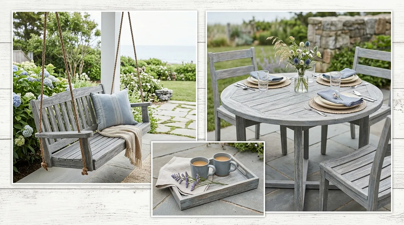 Easy DIY Faux Driftwood Finish for Outdoor Furniture