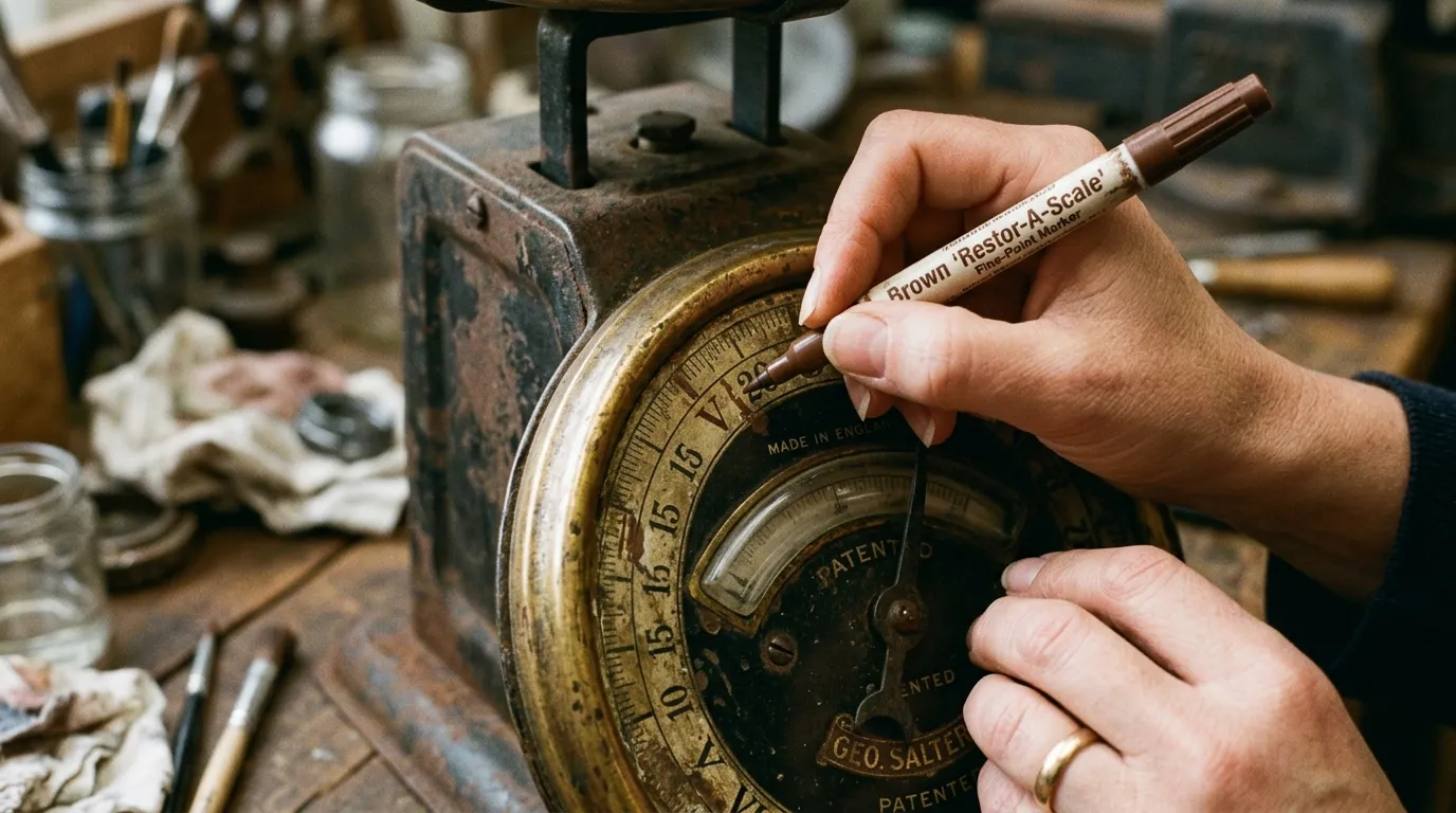 Transforming a Thrifted Scale with Faux Rust Paint