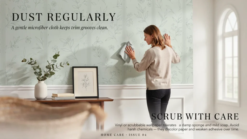 How Do You Maintain and Clean Wallpaper Inside Picture Frame Molding