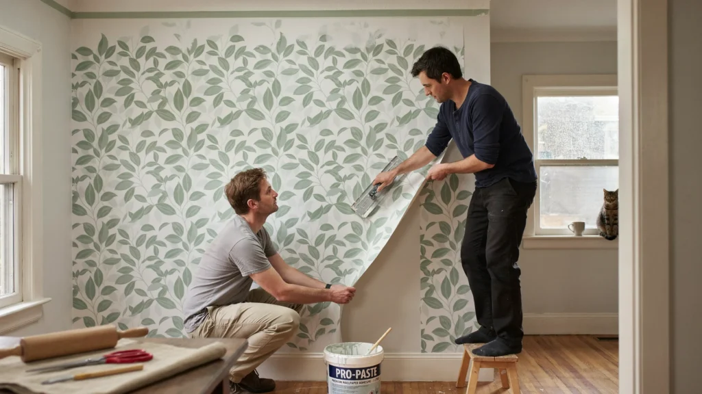 How do you smooth out wallpaper bubbles and wrinkles