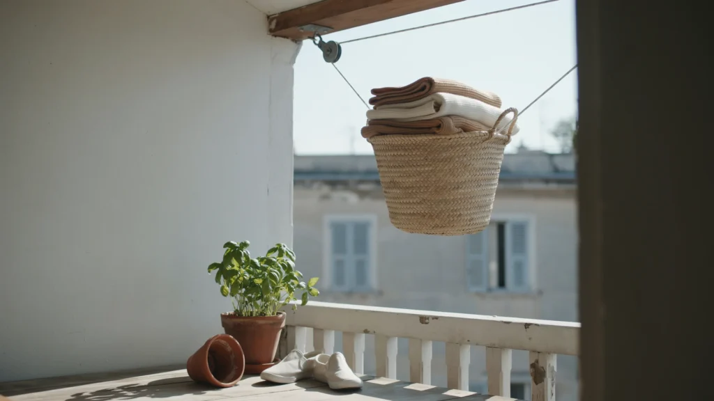 Overhead Pulley Basket System