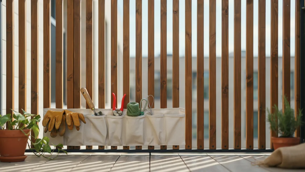 Privacy Screen With Built-In Pockets