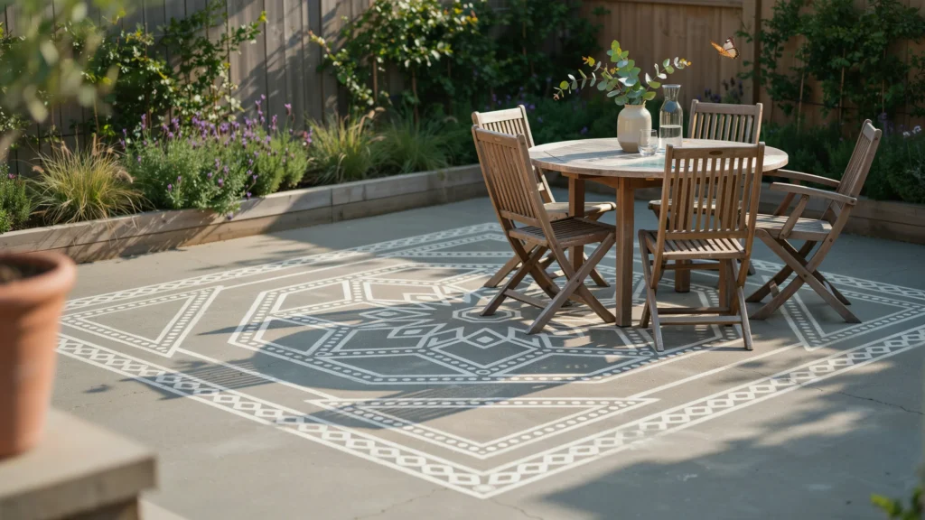 Stencil a Concrete Patio