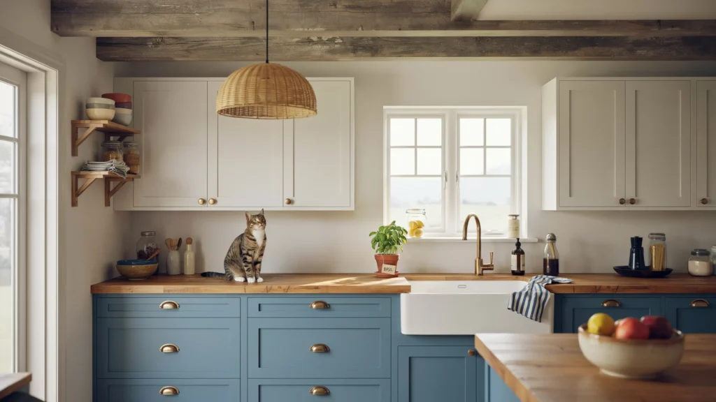 Two-Tone Blue and White