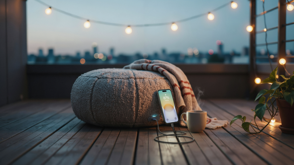 USB-Charging Storage Pouf