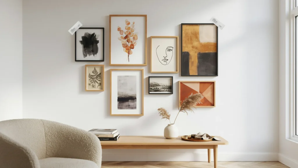 Use Command Strips for Damage-Free Wall Art