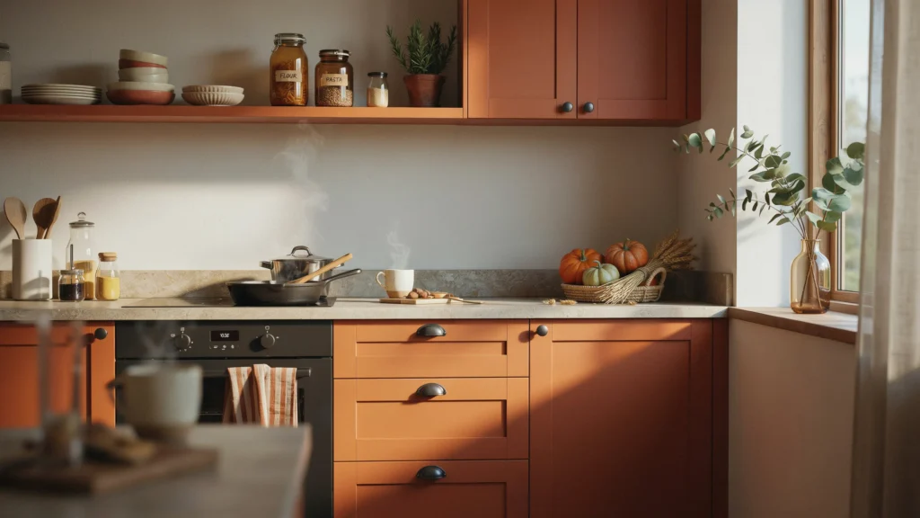 Warm Copper and Rust Tones
