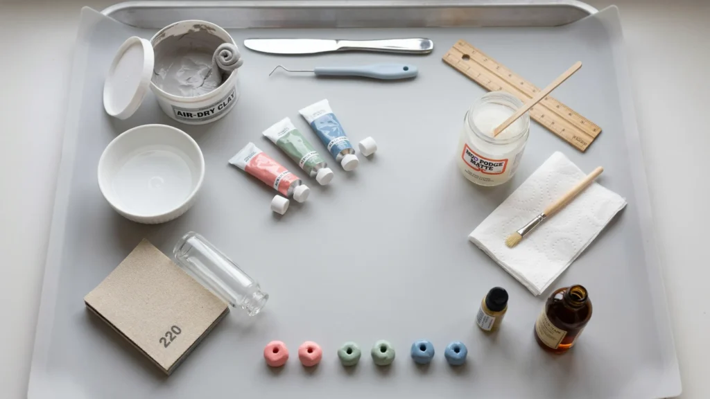 What tools and materials do you need to make a clay chain