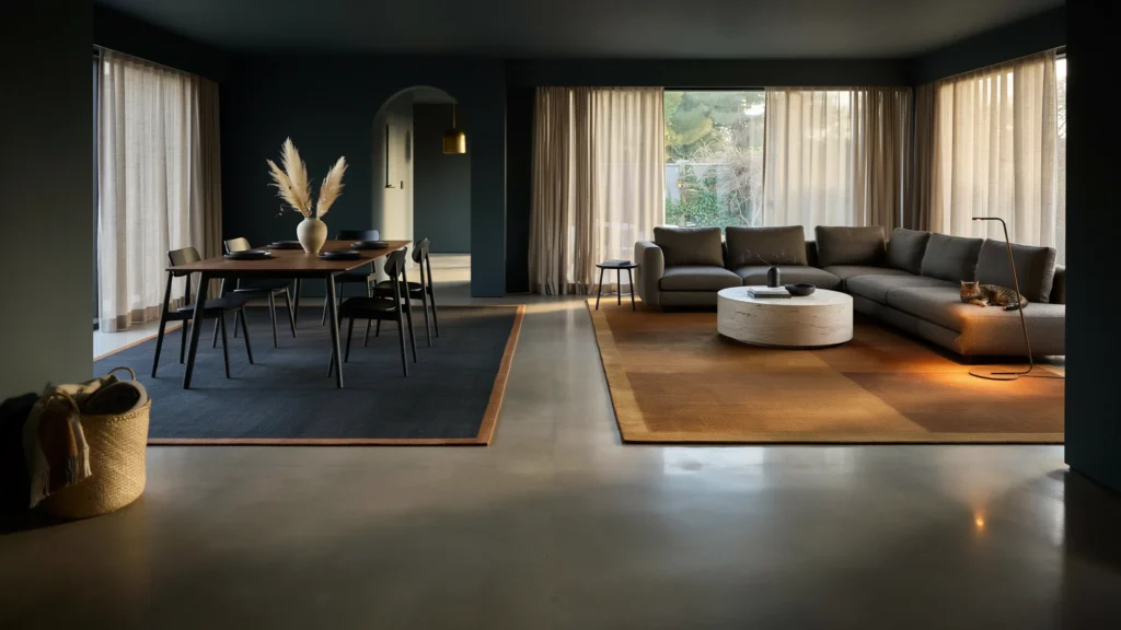Zone an Open-Plan Space With Rugs