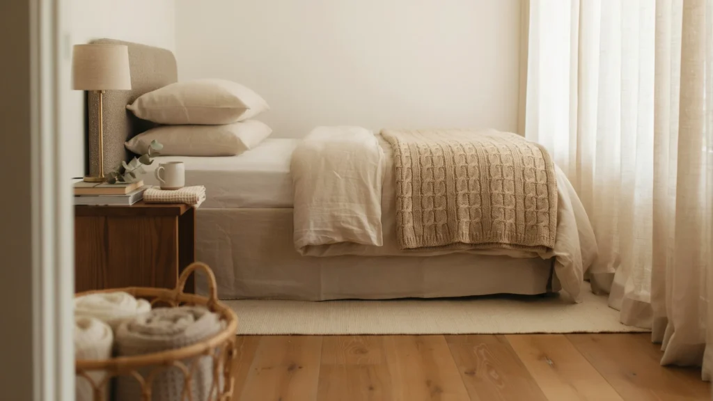 A Chunky Knit Throw Blanket