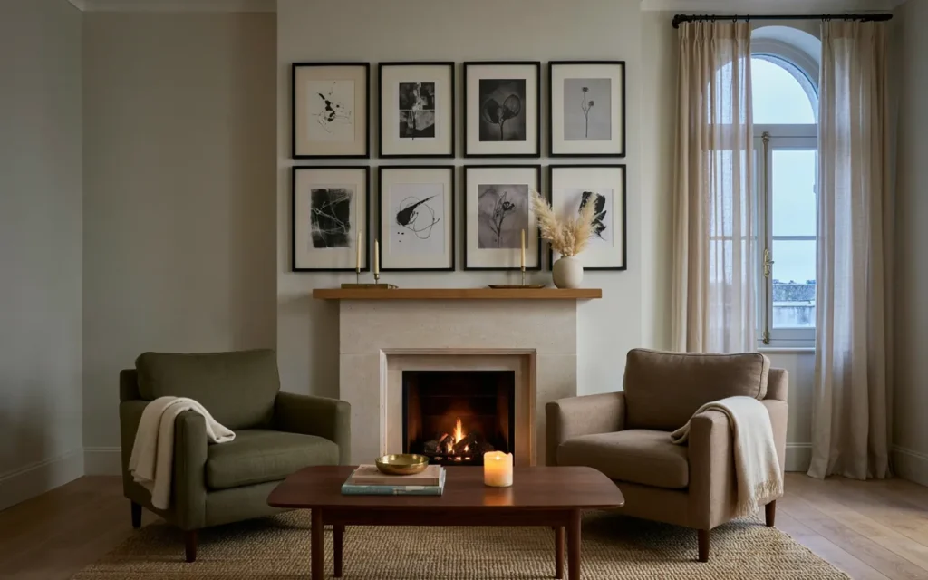 A Gallery Wall Anchored by the Mantel