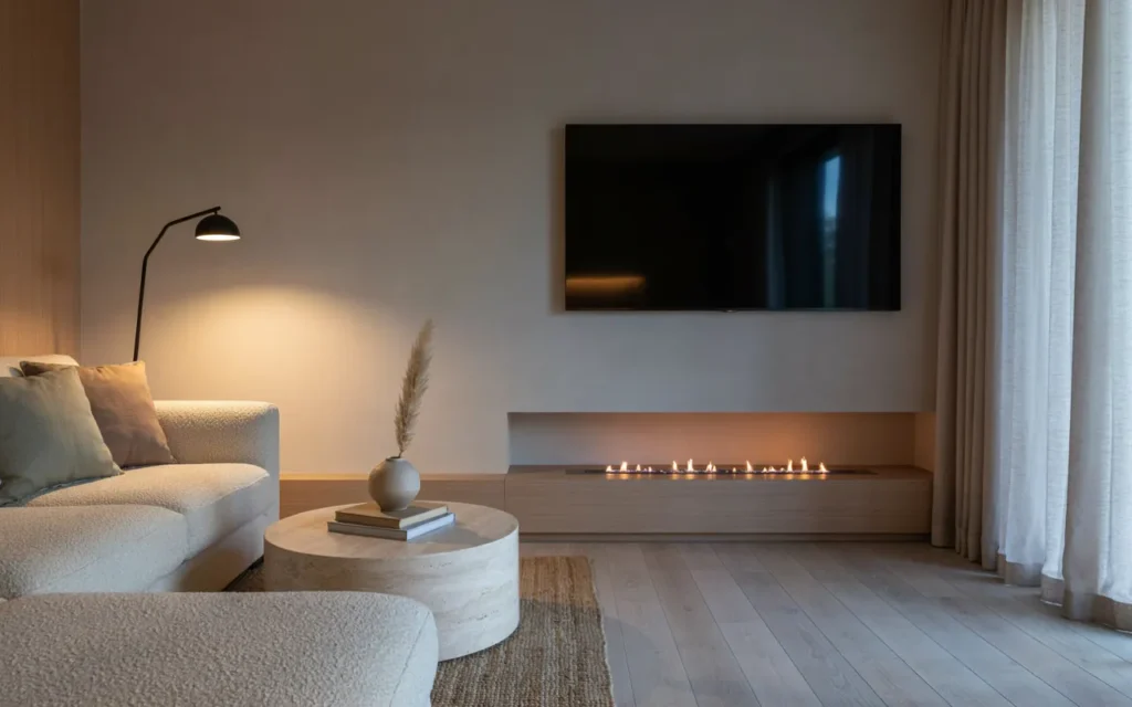 A Recessed Modern TV Mount