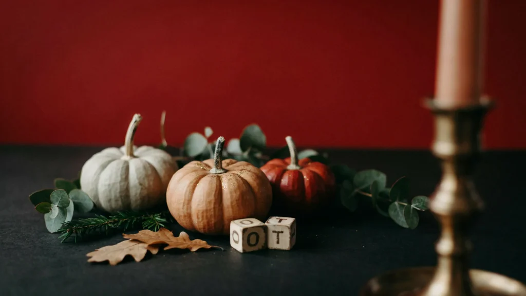 Add Glitter and Greenery to Pumpkins