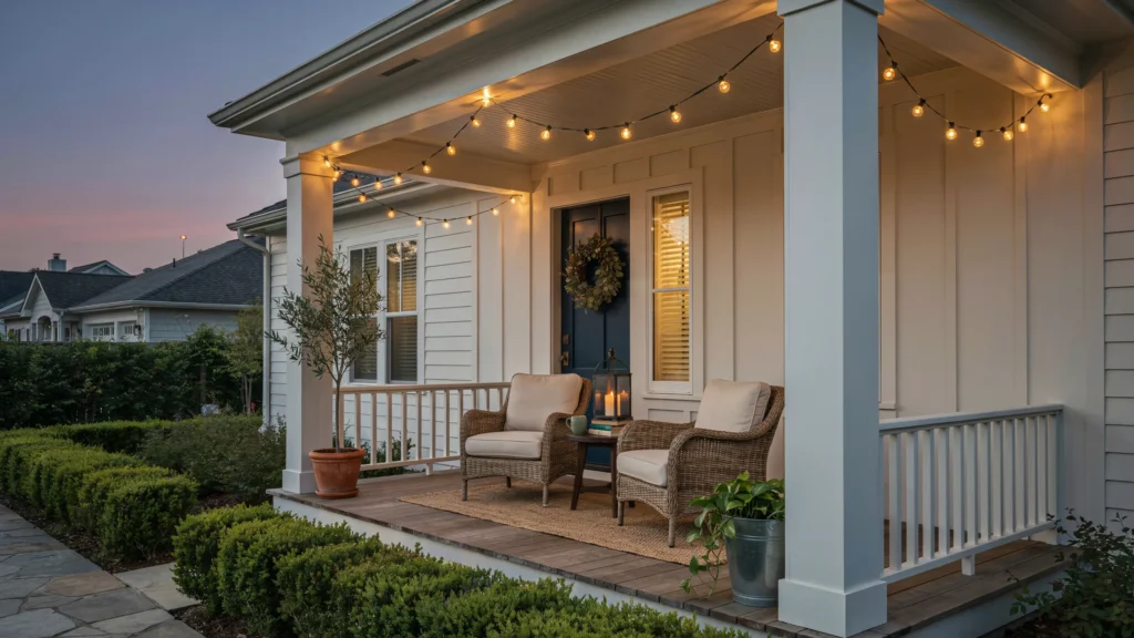 Add Outdoor String Lights for Evening Ambience