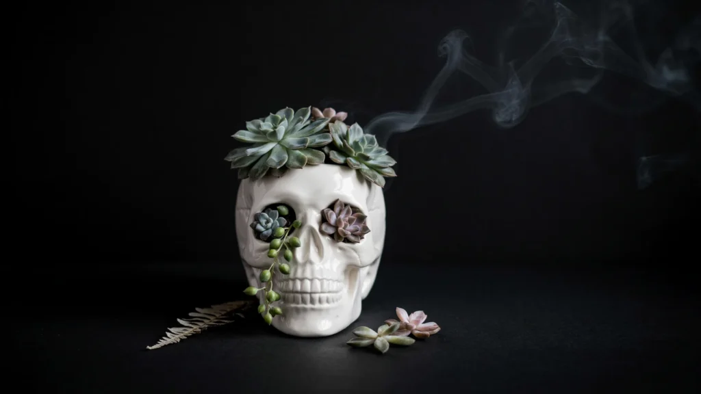 Add a Skull With Succulents