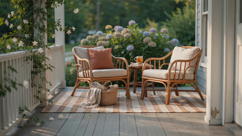 Add a Statement Outdoor Rug