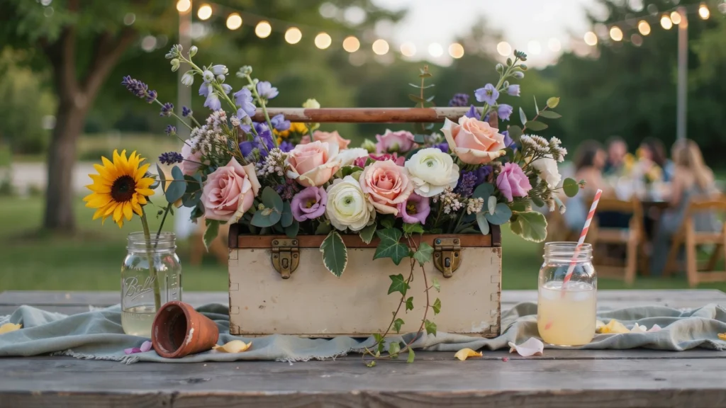 Arrange Flowers in a Toolbox