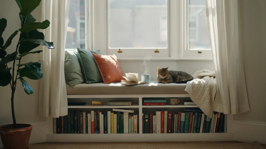 Bay Window Library Bench