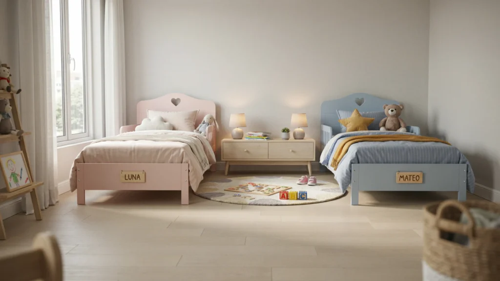 Blend Pink and Blue for a Shared Room
