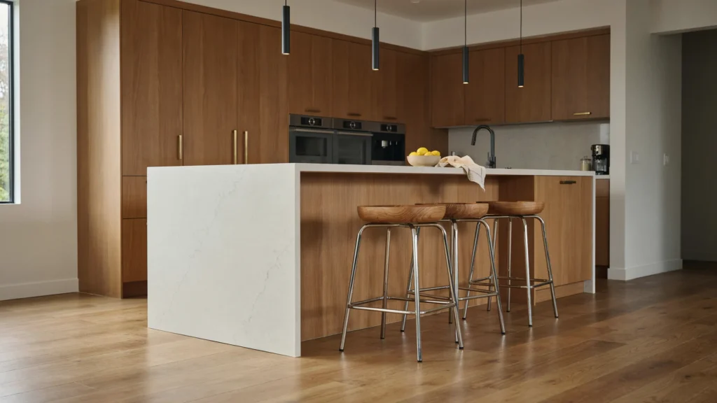 Chrome and Wood Bar Stools