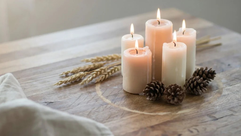 Cream or Ivory Pillar Candles