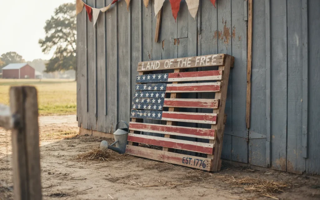Flag-Inspired Pallet Wood Sign