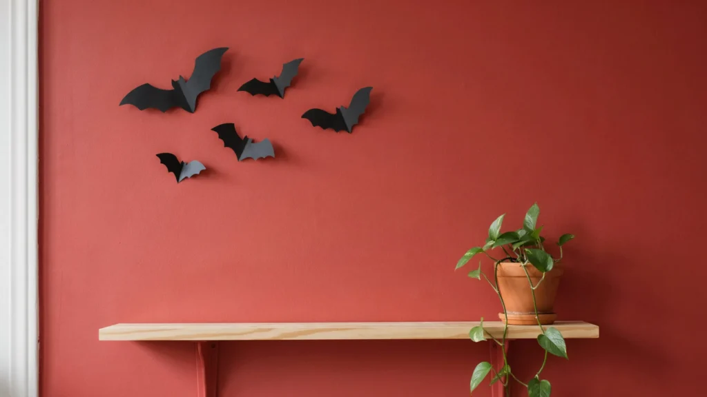 Hang Black Paper Bats in the Kitchen