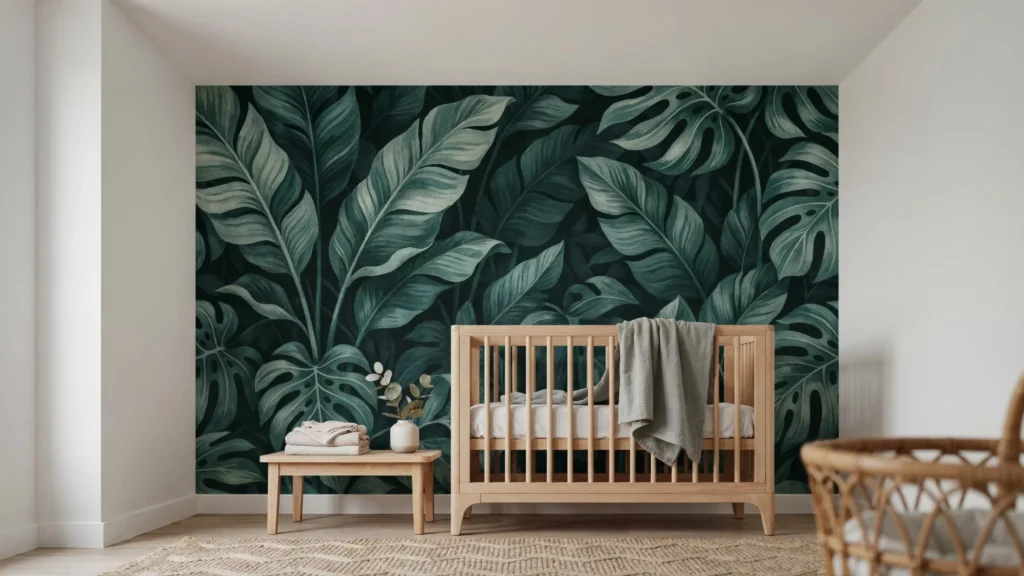 Large-Scale Tropical Leaf Print