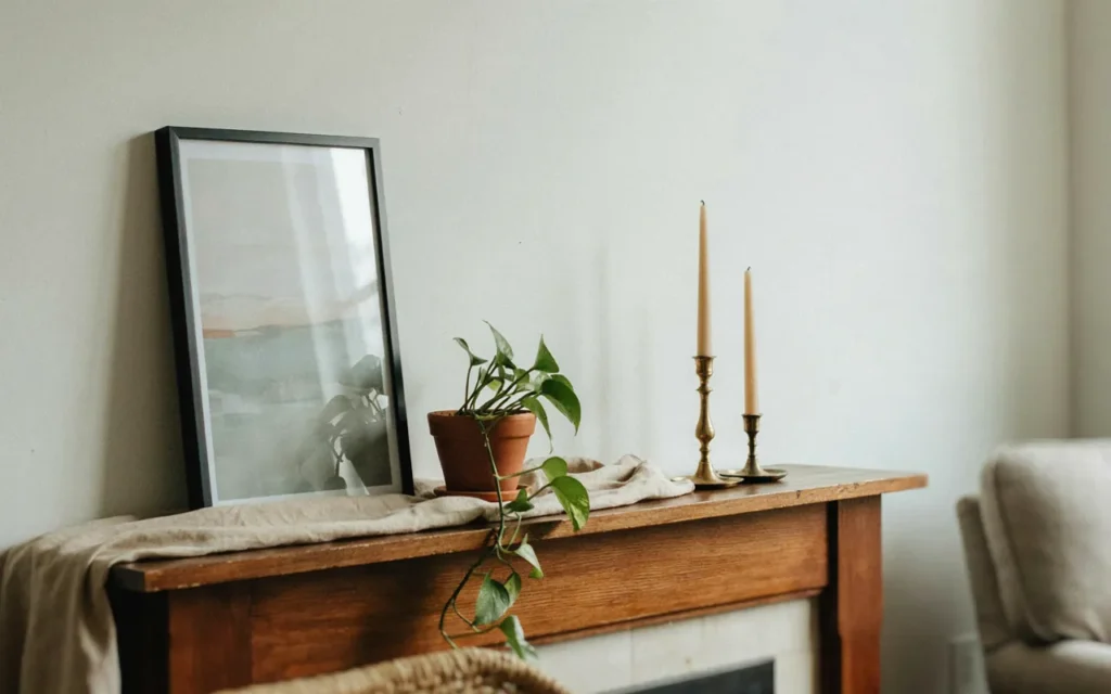 Layered Objects on a Deep Mantel Shelf