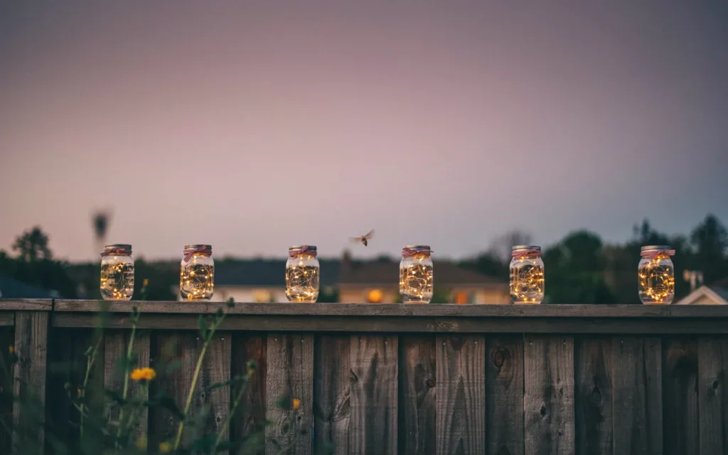 Mason Jar Lanterns with Fairy Lights