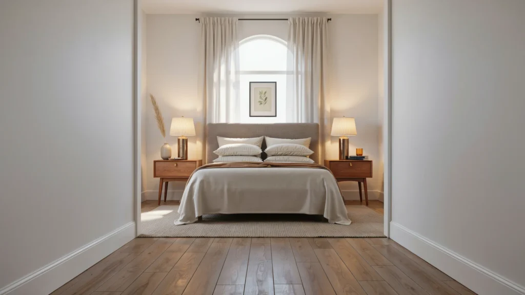Matching Nightstands With Individual Lamps