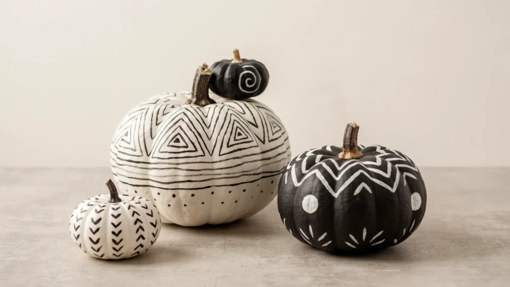 Paint Pumpkins With Geometric Patterns