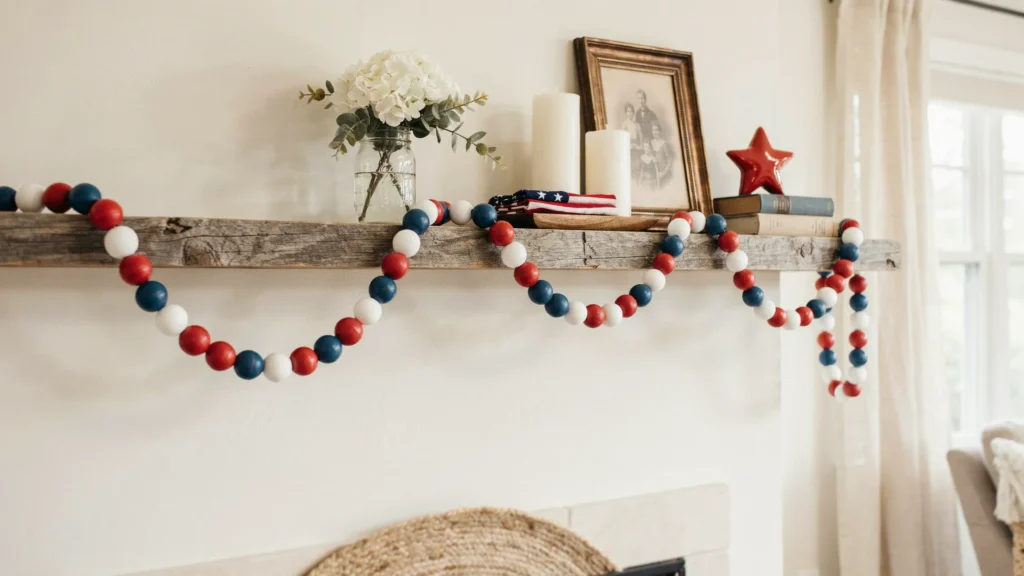 Painted Wood Bead Garland