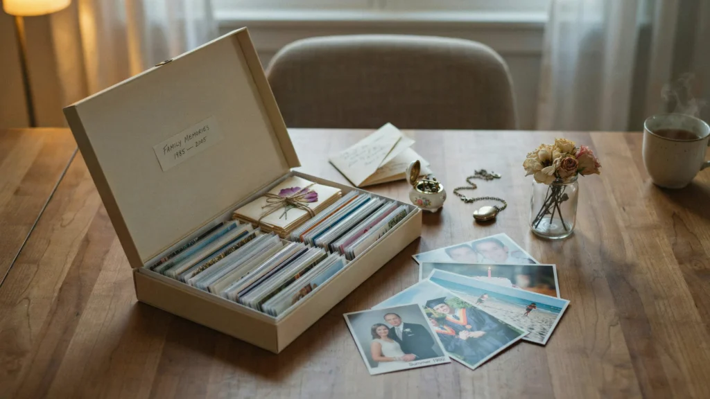 Sentimental Keepsakes and Photo Boxes