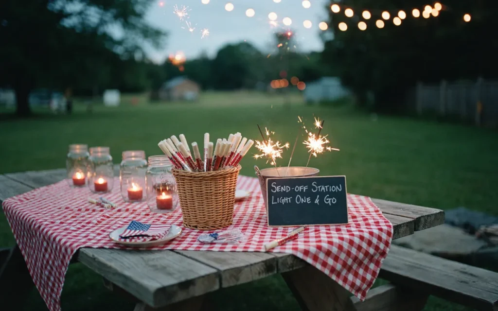 Sparkler Send-Off Station